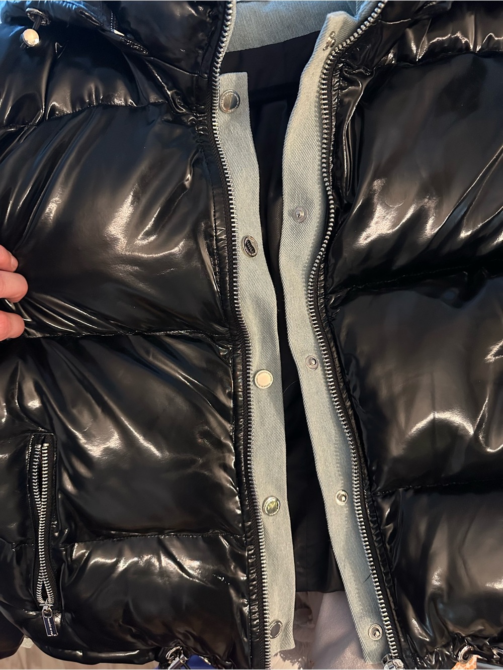 Manière De Voir Paris Oversized Glossy Puffer Jacket – UK 12 / US 8 - Picture 5 of 5